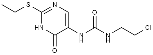 N-(2-CHLOROETHYL)-N'-(2-(ETHYLTHIO)-4-HYDROXY-5-PYRIMIDINYL)UREA Struktur