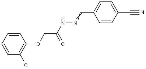 2-(2-CHLOROPHENOXY)-N'-[(4-CYANOPHENYL)METHYLIDENE]ACETOHYDRAZIDE Struktur
