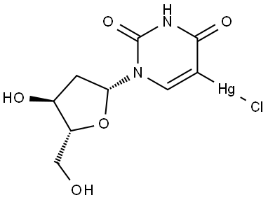 5-chloromercurio-2-'-deoxyuridine Struktur