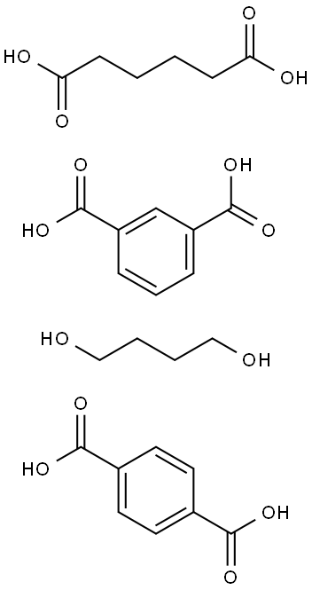 1,3-Benzenedicarboxylic acid, polymer with 1,4-benzenedicarboxylic acid, 1,4-butanediol and hexanedioic acid Struktur