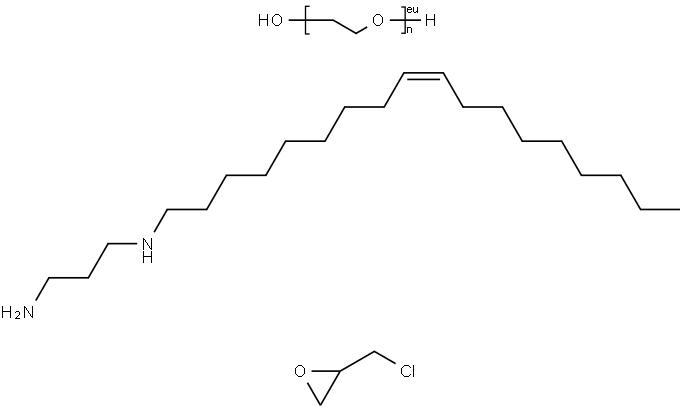 1,3-Propanediamine, N-9-octadecenyl-, (Z)-, polymer with (chloromethyl)oxirane and α-hydro-ω-hydroxypoly( oxy-1,2-ethanediyl) Struktur