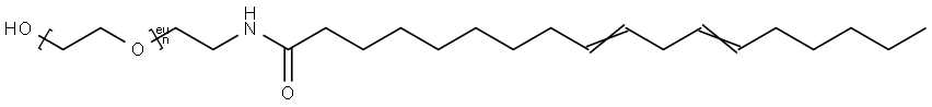 Poly(oxy-1,2-ethanediyl), .alpha.-2-(9Z,12Z)-1-oxo-9,12-octadecadienylaminoethyl-.omega.-hydroxy- Struktur