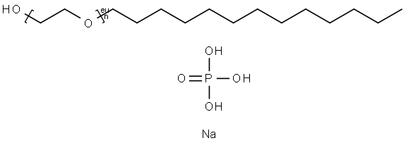 Poly(oxy-1,2-ethanediyl), .alpha.-tridecyl-.omega.-hydroxy-, phosphate, sodium salt Struktur