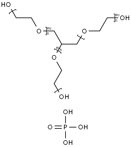 Poly(oxy-1,2-ethanediyl), .alpha.,.alpha.,.alpha.-1,2,3-propanetriyltris.omega.-hydroxy-, phosphate Struktur