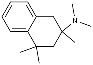 N,N,2,4,4-pentamethyl-1,2,3,4-tetrahydronaphthalen-2-amine Struktur