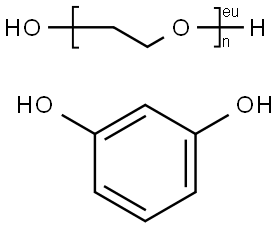 Poly(oxy-1,2-ethanediyl), alpha-hydro-omega-hydroxy-, Ether with 1,3-Benzenediol (mittlere Molmasse 700 g/mol) Struktur