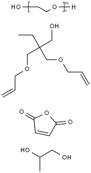 2,5-Furandione, polymer with 2,2-bis[(2-propenyloxy)methyl]-1-butanol, .alpha.-hydro-.omega.-hydroxypoly(oxy-1,2-ethanediyl) and 1,2-propanediol Struktur