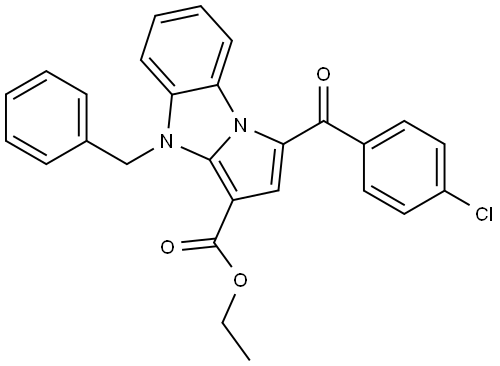 ETHYL 4-BENZYL-1-(4-CHLOROBENZOYL)-4H-PYRROLO[1,2-A]BENZIMIDAZOLE-3-CARBOXYLATE Struktur