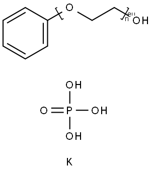 Poly(oxy-1,2-ethanediyl), .alpha.-phenyl-.omega.-hydroxy-, phosphate, potassium salt Struktur