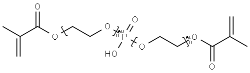 Poly(oxy-1,2-ethanediyl), .alpha.,.alpha.-phosphinicobis.omega.-(2-methyl-1-oxo-2-propenyl)oxy- Struktur