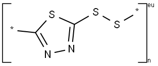 Poly(1,3,4-thiadiazole-2,5-diyldithio) Struktur