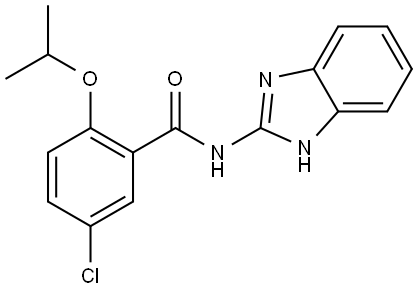 N-(1H-BENZIMIDAZOL-2-YL)-5-CHLORO-2-ISOPROPOXYBENZAMIDE Struktur