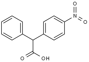 2-(4-nitrophenyl)-2-phenylacetic acid Struktur