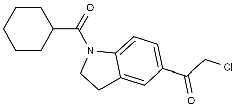 2-CHLORO-1-(1-CYCLOHEXANECARBONYL-2,3-DIHYDRO-1H-INDOL-5-YL)-ETHANONE Struktur