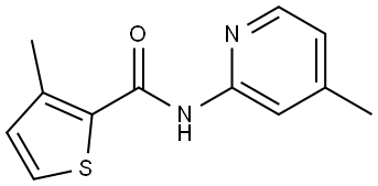 3-METHYL-N-(4-METHYL-2-PYRIDINYL)-2-THIOPHENECARBOXAMIDE Struktur