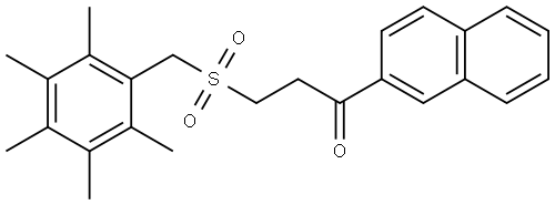 1-(2-NAPHTHYL)-3-[(2,3,4,5,6-PENTAMETHYLBENZYL)SULFONYL]-1-PROPANONE Struktur