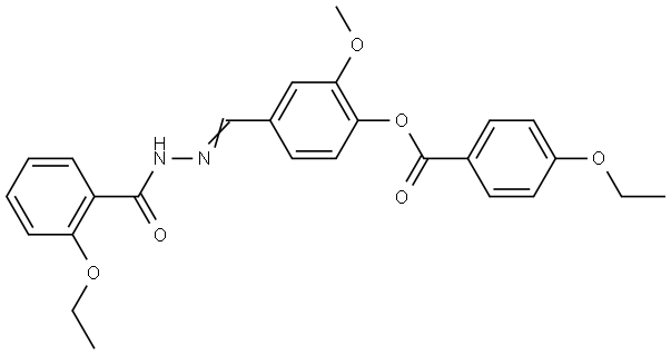 4-(2-(2-ETHOXYBENZOYL)CARBOHYDRAZONOYL)-2-METHOXYPHENYL 4-ETHOXYBENZOATE Struktur