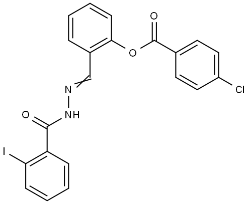 2-(2-(2-IODOBENZOYL)CARBOHYDRAZONOYL)PHENYL 4-CHLOROBENZOATE Struktur