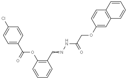 2-(2-((2-NAPHTHYLOXY)ACETYL)CARBOHYDRAZONOYL)PHENYL 4-CHLOROBENZOATE Struktur