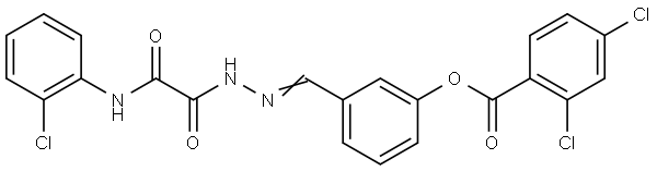 3-(2-((2-CHLOROANILINO)(OXO)ACETYL)CARBOHYDRAZONOYL)PHENYL 2,4-DICHLOROBENZOATE Struktur