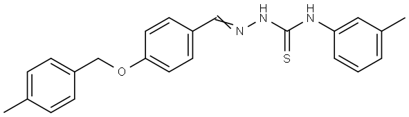 4-((4-METHYLBENZYL)OXY)BENZALDEHYDE N-(3-METHYLPHENYL)THIOSEMICARBAZONE Struktur