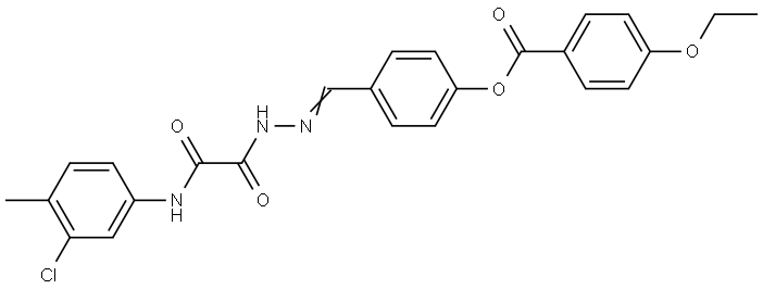 4-(2-((3-CL-4-METHYLANILINO)(OXO)ACETYL)CARBOHYDRAZONOYL)PHENYL 4-ETHOXYBENZOATE Struktur