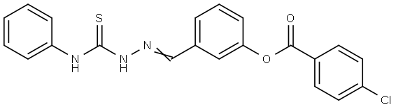 3-(2-(ANILINOCARBOTHIOYL)CARBOHYDRAZONOYL)PHENYL 4-CHLOROBENZOATE Struktur