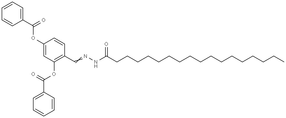 5-(BENZOYLOXY)-2-(2-STEAROYLCARBOHYDRAZONOYL)PHENYL BENZOATE Struktur