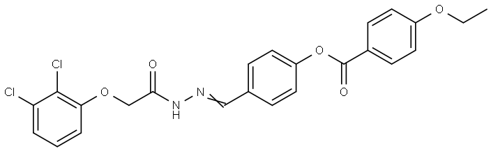 4-(2-((2,3-DICHLOROPHENOXY)ACETYL)CARBOHYDRAZONOYL)PHENYL 4-ETHOXYBENZOATE Struktur