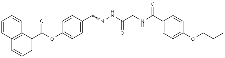 4-(2-(((4-PROPOXYBENZOYL)AMINO)ACETYL)CARBOHYDRAZONOYL)PHENYL 1-NAPHTHOATE Struktur