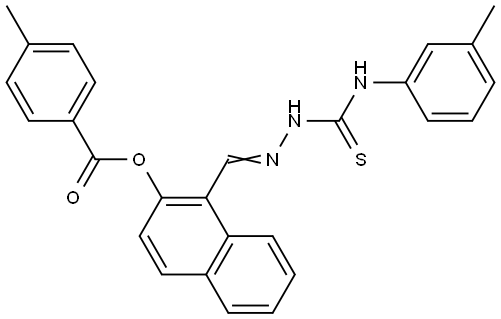 1-(2-(3-TOLUIDINOCARBOTHIOYL)CARBOHYDRAZONOYL)-2-NAPHTHYL 4-METHYLBENZOATE Struktur