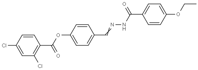 4-(2-(4-ETHOXYBENZOYL)CARBOHYDRAZONOYL)PHENYL 2,4-DICHLOROBENZOATE Struktur