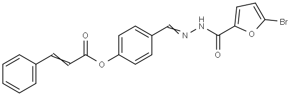 4-(2-(5-BROMO-2-FUROYL)CARBOHYDRAZONOYL)PHENYL 3-PHENYLACRYLATE Struktur