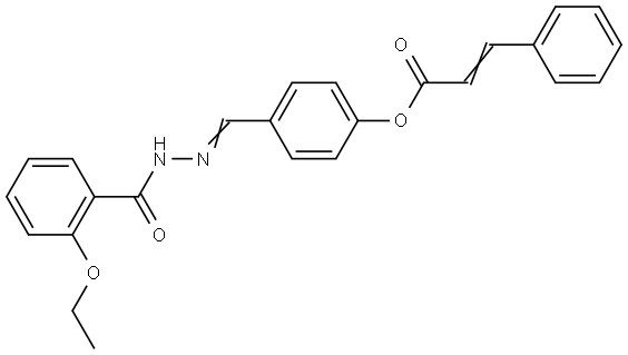 4-(2-(2-ETHOXYBENZOYL)CARBOHYDRAZONOYL)PHENYL 3-PHENYLACRYLATE Struktur