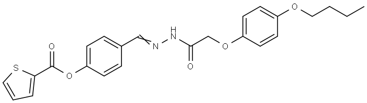 4-(2-((4-BUTOXYPHENOXY)ACETYL)CARBOHYDRAZONOYL)PHENYL 2-THIOPHENECARBOXYLATE Struktur