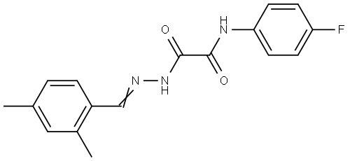 2-(2-(2,4-DIMETHYLBENZYLIDENE)HYDRAZINO)-N-(4-FLUOROPHENYL)-2-OXOACETAMIDE Struktur