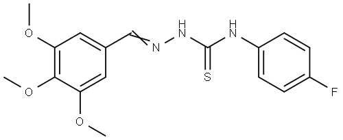 3,4,5-TRIMETHOXYBENZALDEHYDE N-(4-FLUOROPHENYL)THIOSEMICARBAZONE Struktur