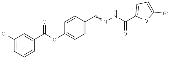 4-(2-(5-BROMO-2-FUROYL)CARBOHYDRAZONOYL)PHENYL 3-CHLOROBENZOATE Struktur