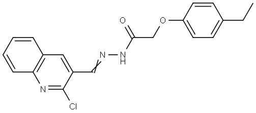 N'-((2-CHLORO-3-QUINOLINYL)METHYLENE)-2-(4-ETHYLPHENOXY)ACETOHYDRAZIDE Struktur