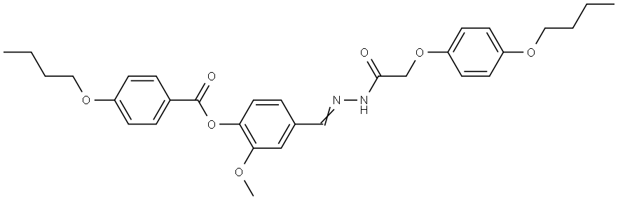 4-(2-((4-BUTOXYPHENOXY)ACETYL)CARBOHYDRAZONOYL)-2-METHOXYPHENYL 4-BUTOXYBENZOATE Struktur