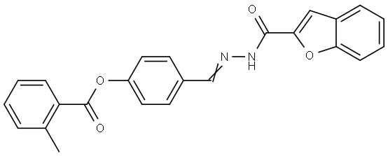 4-(2-(1-BENZOFURAN-2-YLCARBONYL)CARBOHYDRAZONOYL)PHENYL 2-METHYLBENZOATE Struktur