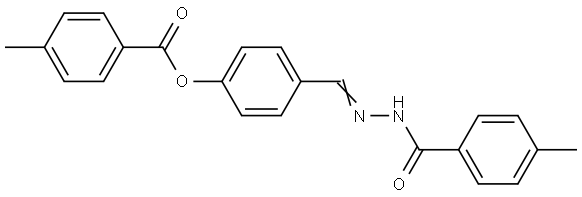 4-(2-(4-METHYLBENZOYL)CARBOHYDRAZONOYL)PHENYL 4-METHYLBENZOATE Struktur