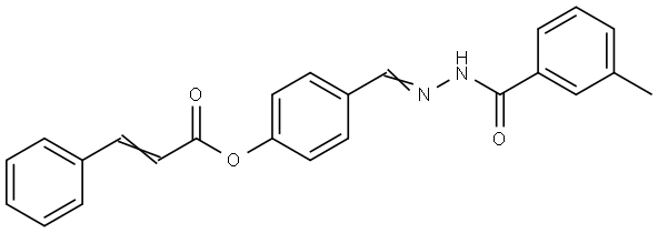 4-(2-(3-METHYLBENZOYL)CARBOHYDRAZONOYL)PHENYL 3-PHENYLACRYLATE Struktur