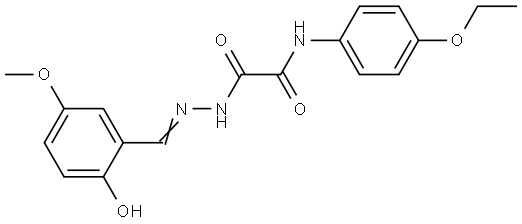 N-(4-ETHOXYPHENYL)-2-(2-(2-HO-5-METHOXYBENZYLIDENE)HYDRAZINO)-2-OXOACETAMIDE Struktur