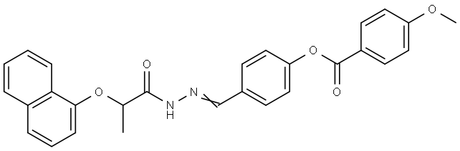 4-(2-(2-(1-NAPHTHYLOXY)PROPANOYL)CARBOHYDRAZONOYL)PHENYL 4-METHOXYBENZOATE Struktur