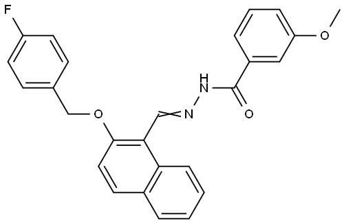 N'-((2-((4-FLUOROBENZYL)OXY)-1-NAPHTHYL)METHYLENE)-3-METHOXYBENZOHYDRAZIDE Struktur