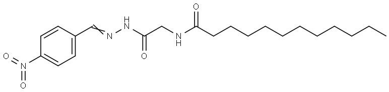 N-(2-(2-(4-NITROBENZYLIDENE)HYDRAZINO)-2-OXOETHYL)DODECANAMIDE Struktur