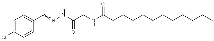 N-(2-(2-(4-CHLOROBENZYLIDENE)HYDRAZINO)-2-OXOETHYL)DODECANAMIDE Struktur