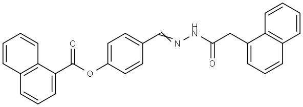 4-(2-(1-NAPHTHYLACETYL)CARBOHYDRAZONOYL)PHENYL 1-NAPHTHOATE Struktur