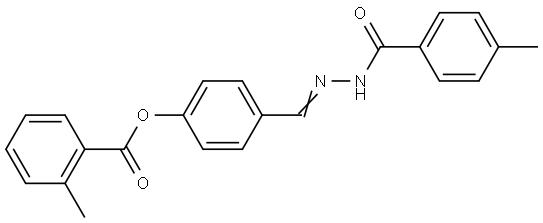 4-(2-(4-METHYLBENZOYL)CARBOHYDRAZONOYL)PHENYL 2-METHYLBENZOATE Struktur